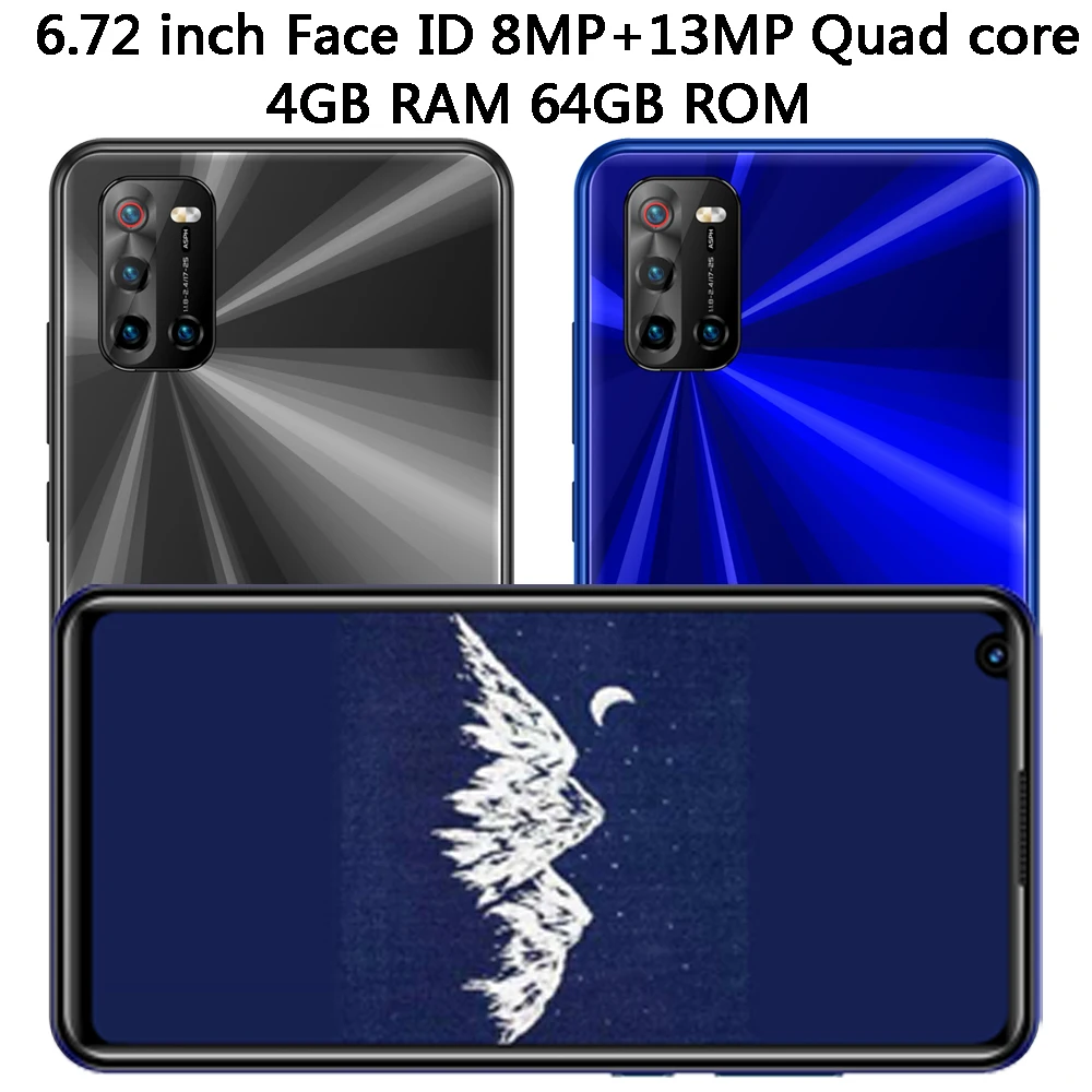 Ram + 64g Desbloqueado Android Face id Smartphones Globais 6.72 Quad Core 13mp Telefones Celulares Frente - Câmera Traseira Celuares 4g Rom 10lite 1 android face id smartphones globais 6.72