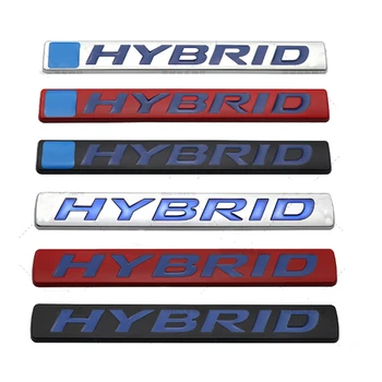 

10pcs Car 3D metal Emblem Badge HYBRID logo sticker for Honda Accord Civic Fit Jazz CRV Car Rear Tail Trunk Decal stickers