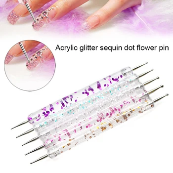 

5pcs Dotting Pen Painting Drawing Pick Up Nail Art Tools for for Glitter Rhinestones Sequins Acrylic French Nails Tips K