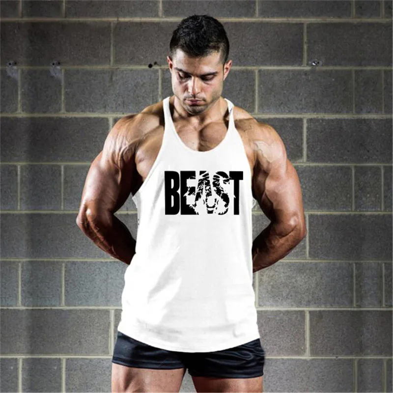 Новая брендовая одежда для бодибилдинга фитнеса Мужской Хлопковый топ на