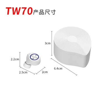 

TW70 New Creative Bluetooth Headset 5.0 Drop Shape Portable Wireless Headset Fashion Multicolor Personality Headphone