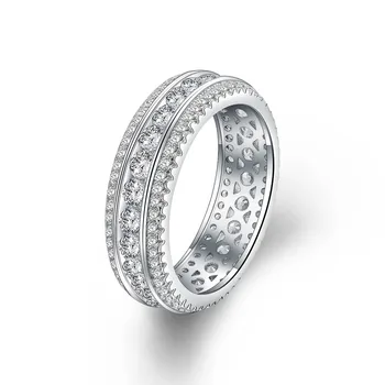 

2020 White Bronze Plated Romantic Ring Fashion Simple Round Female Ring Gift