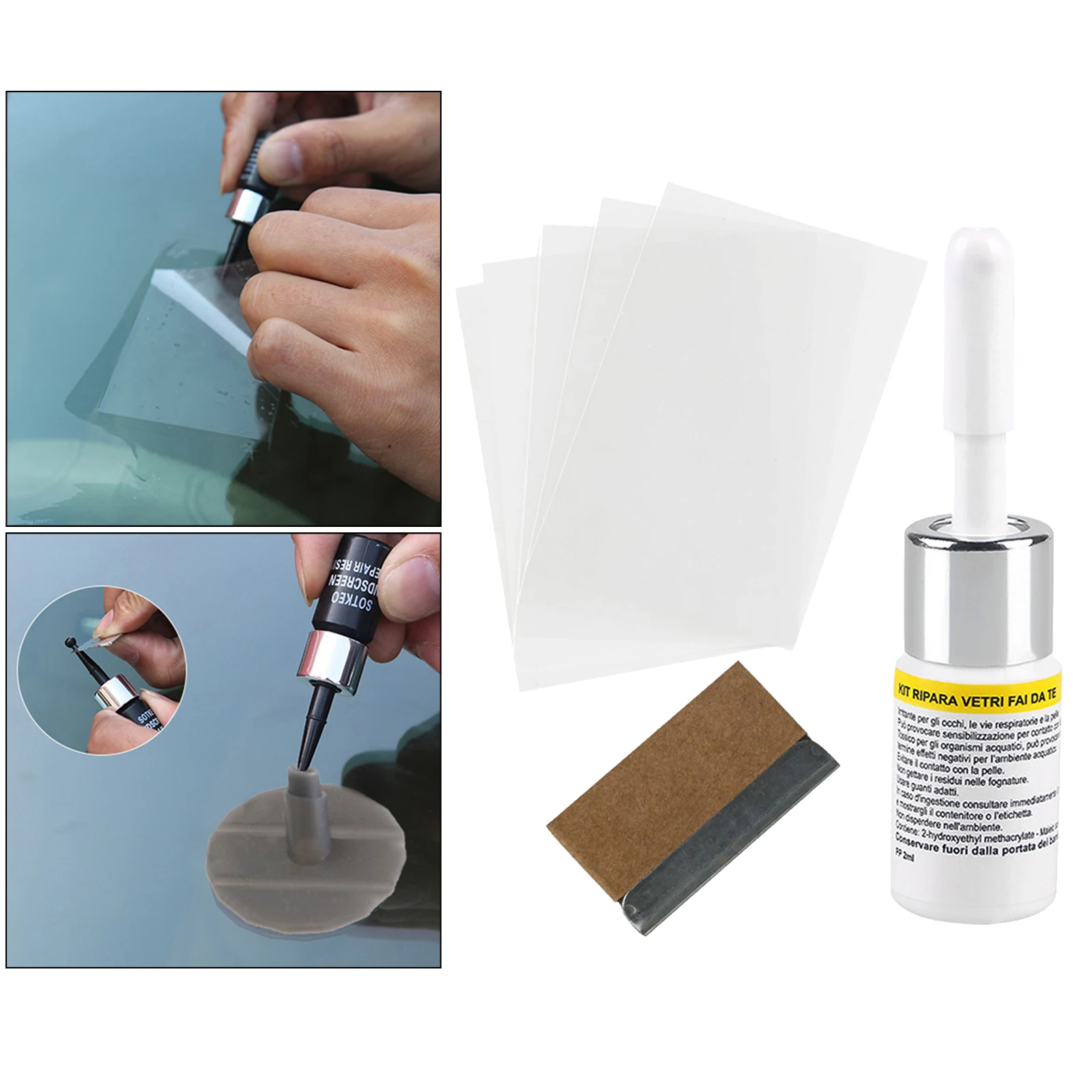 Cracked Glass Repair Kit Windshield Kits Diy Cars Window Repair Tools