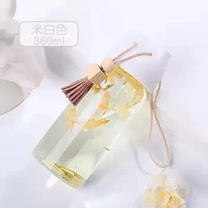 Стеклянная чашка с бахромой для девушек, студентов, высокая температура, Цветочная чайная чашка, Корейская художественная чашка для пресной воды, портативная Милая ручная чашка, милая чашка для воды - Цвет: 360ML