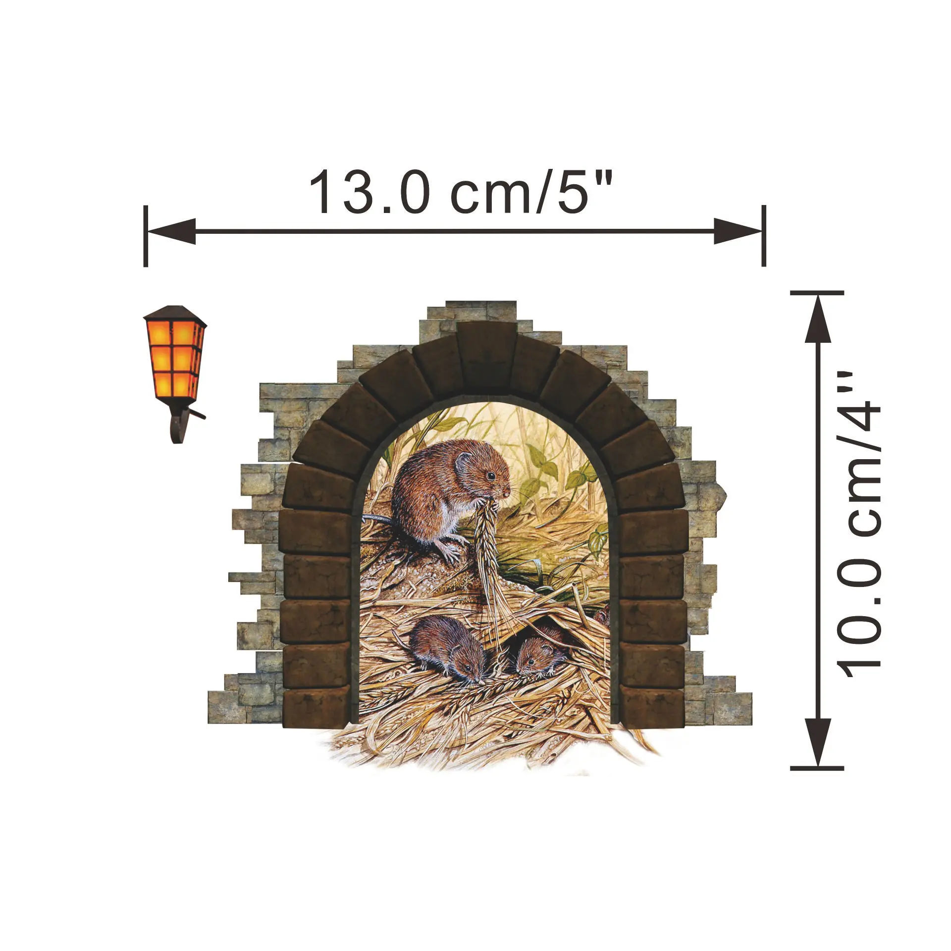 Забавная маленькая Крыса Мышь отверстие виниловая наклейка на стену креативные красочные животные Искусство Наклейка на стену для детской комнаты спальня домашний декор