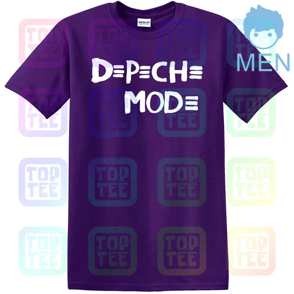Depeche рубашка Mode футболка унисекс Тур размеры 1988 США все s черная полоса для мужчин новинка 4 - Цвет: MEN-PURPLE