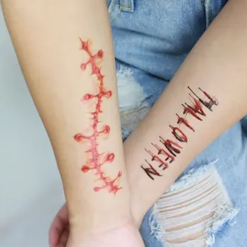 

1 Set of Scar Decals Halloween Stickers Tattoo Decals Body Stickers for Halloween Party Decoration