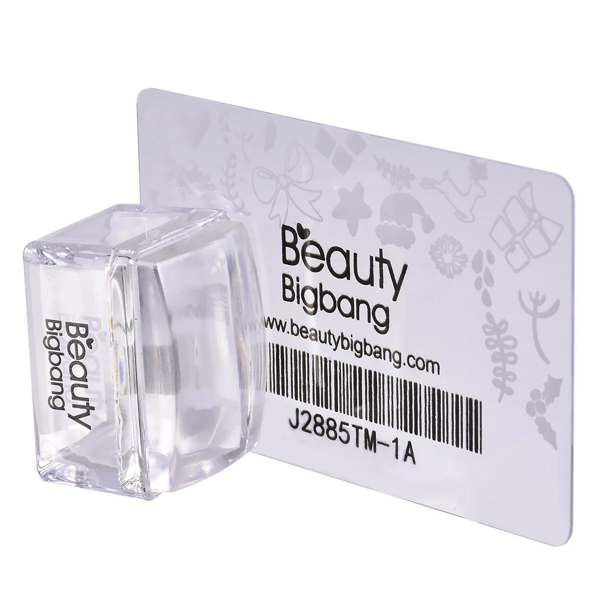 

BeautyBigBang 1 набор прямоугольный Желейный силиконовый штамп для ногтей со скребком прозрачная ручка штамповочные Инструменты Набор для маникюра и дизайна ногтей