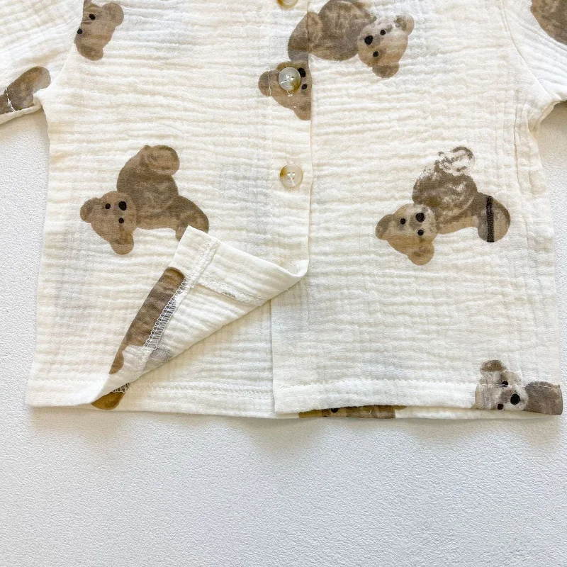 Baby Clothing Set Children's Solid Color Long-sleeve Elastic Trousers Two Piece Suit Spring Newborn Boys Girls Pants Outfit