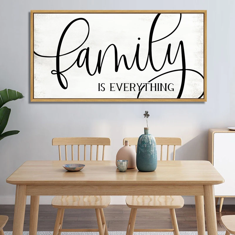 

Family is Everything Quotes Wall Art Posters and Prints Canvas Painting Home Decor Letter Mural Nordic Pictures for Living Room