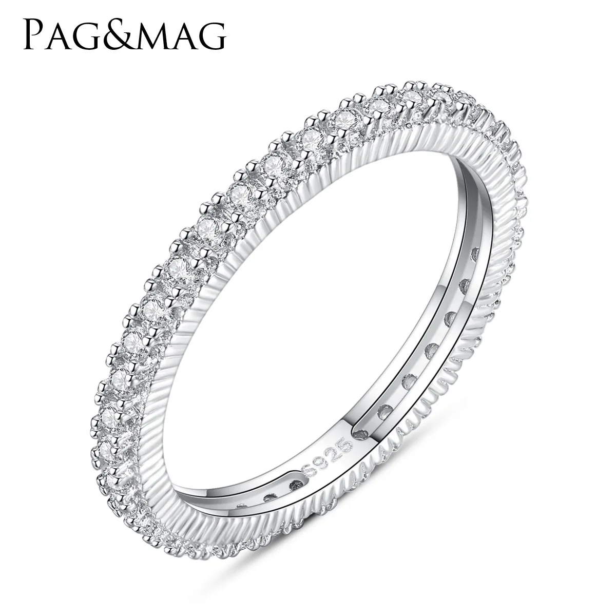 PAG& MAG S925 чистое серебряное кольцо, корейский стиль, простое и простое в использовании кольцо, Женское кольцо
