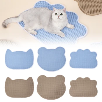 

Double Layer Pet Cat Litter Mat Waterproof Litter Cat Bed Pads Trapping Pets Litter Box Clean Mat Pet Product Bed House For Cats