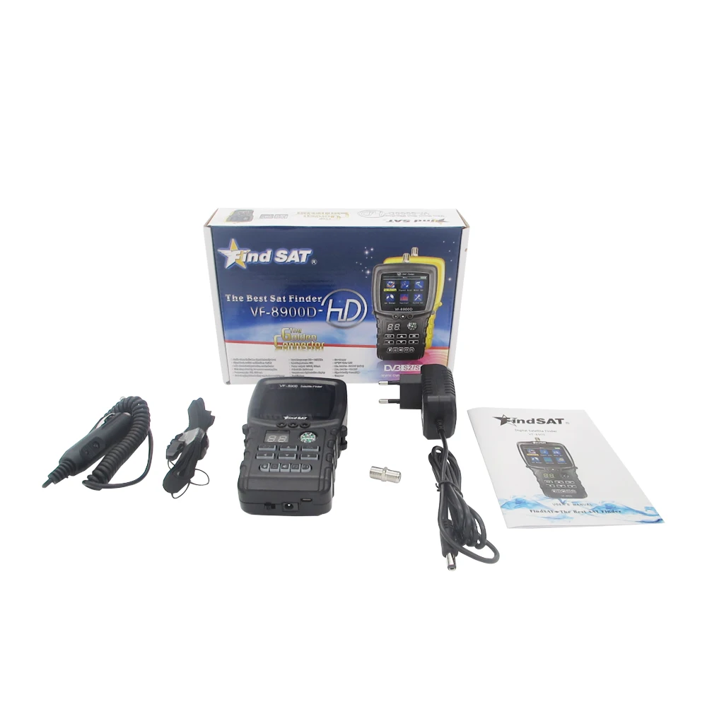 VF-8900 DVB-S2 спутниковый искатель 1000mA Батарея MPEG4 поисковик спутников, счетчик 2,4 дюймов ЖК-дисплей HD цифровой Satfinder vs gtmedia V8 прибор обнаружения