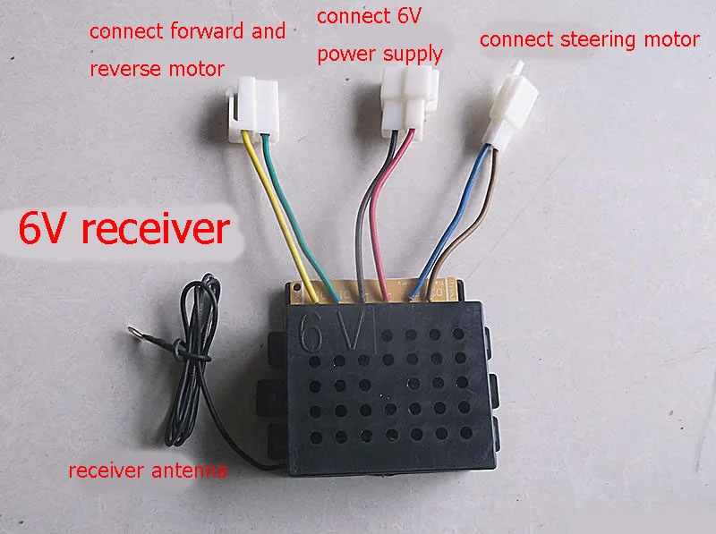 1set 4CH 27MHZ Wireless Remote Controller 6V/12V Receiver Antenna for Children Kids Power Wheels Electric Cars RIDE ON Control
