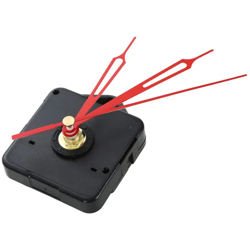 

HOT-DIY Clock Metal Texture Creative Wall Clock Retro Wall Clock movement Accessories Black + Red