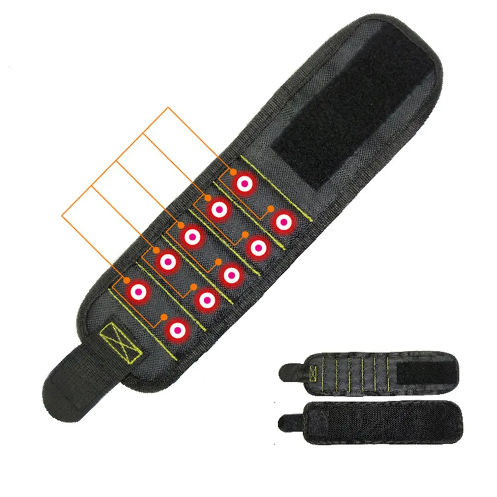 Holds Nails Screws Drill Bits And Small Tools You Work Nylon Row Five Row Tool Wrist With Pin Magnetic Magnetic Wristband