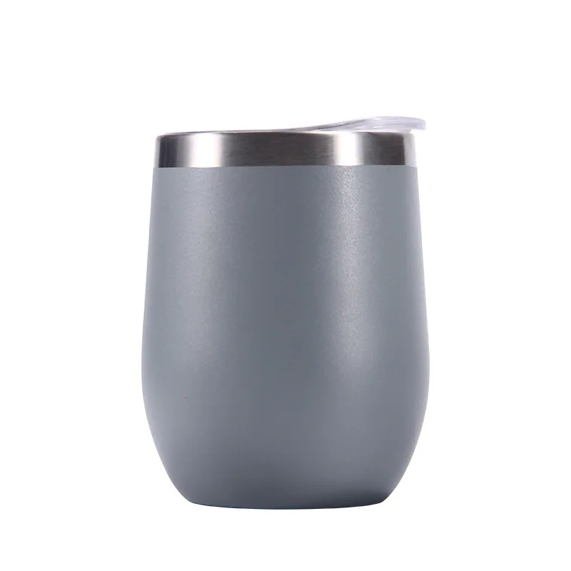 Логотип особая чашка стакан Детский костюм «яичная скорлупа» бутылка для воды с двойным Слои Нержавеющая сталь изотермическая чашка термос кружка кофейная чашка-термос - Цвет: Gray