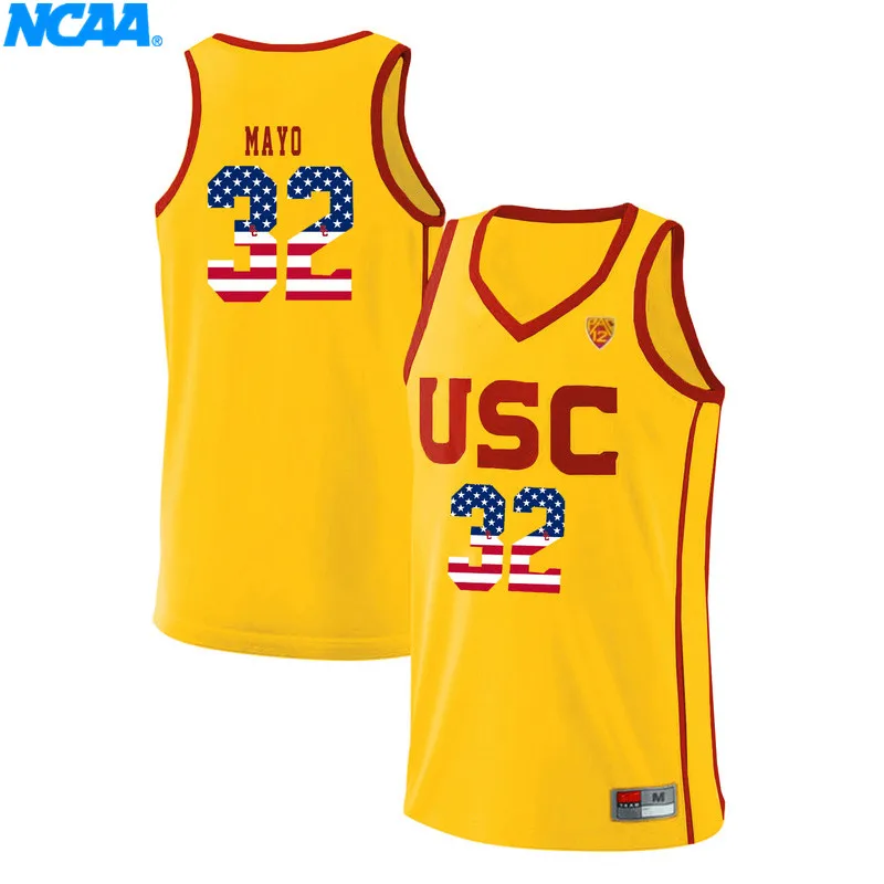 Новое поступление, высокое качество, USC Karis#21 Mayo#32, Спортивная футболка для колледжа, трикотажные изделия, S-XXXL