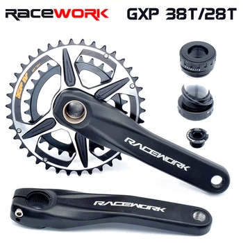 

GXP Mountainbike Kurbel Fahrrad kettenrad 38T/28T Aluminium legierung CNC bearbeitung 20/21 geschwindigkeit