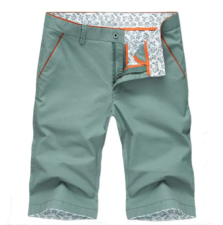 Light Green Летние новые мужские короткие модные повседневные облегающие шорты высокого качества мужские брендовые шорты Мужская Уличная одежда - Цвет: Light Green