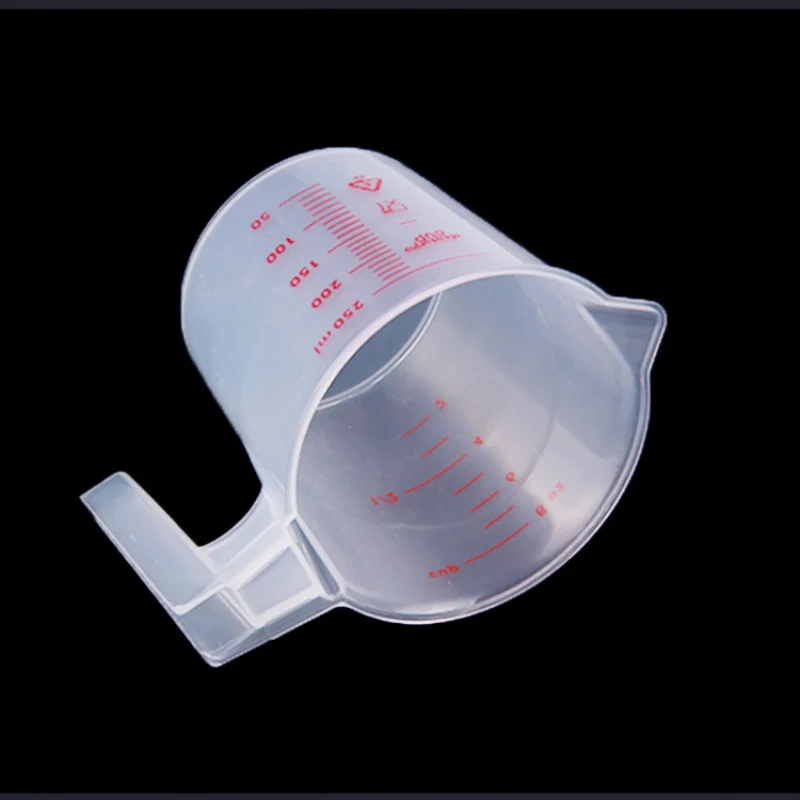 250 мл прозрачный пластиковый мерный стакан для жидкостей с ручкой кухонный измерительный инструмент