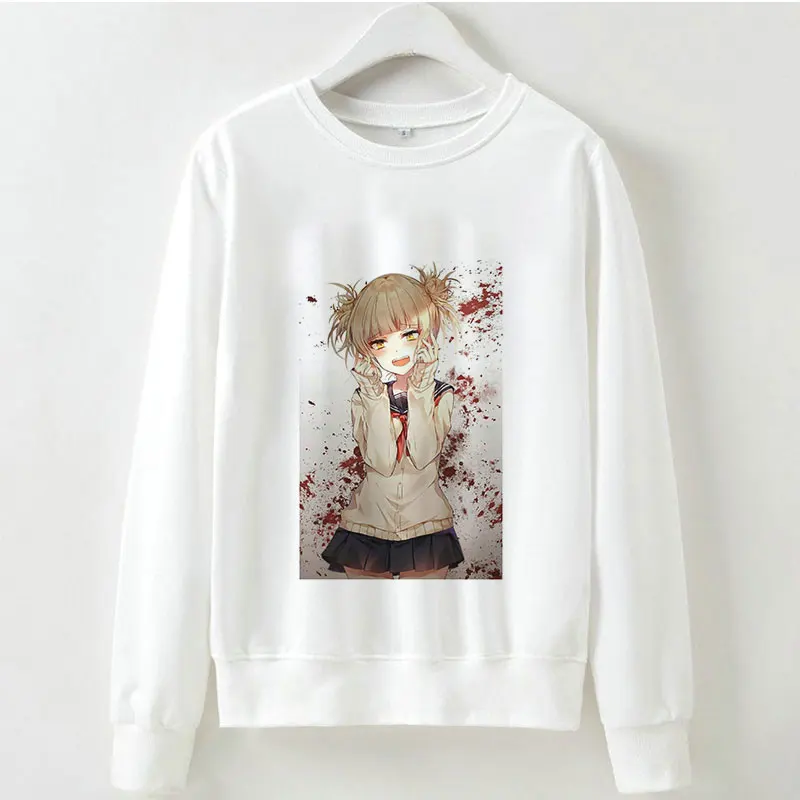 Toga Himiko толстовки Толстовка Осень Зима My Hero Academy аниме с длинными рукавами Kpop Vogue Harajuku Ahegao мультфильм печати женщин