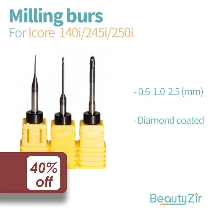 3 шт. Imes Icore 140/245/250/340/4030 фрезерные боры с покрытием/Алмазное покрытие