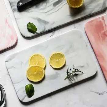

Nordic Simple Ceramic Tray Rectangular Plate Cutting Board Cake Sushi Plate