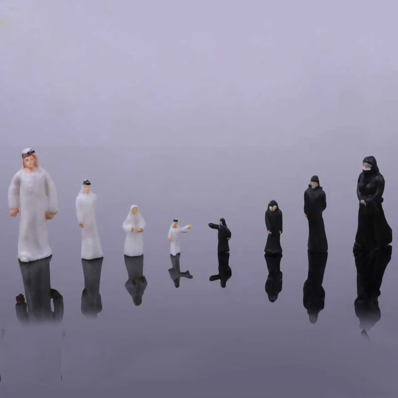 

20pcs Mixed Middle East Arab People Figure Painted Train Model 1:75 1:100 1:150 1:200 OO HO N Z Scale