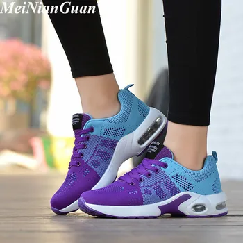 

Large Sizes Women's Sports Shoes 2020 Breathable Womens Sneakers Air Cushion Sport Shoes for Women Fly Weaving Running Shoes B9