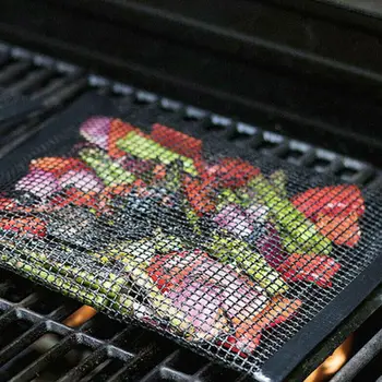 

Non-Stick Heat Resistant Mesh Grilling Bag Mats Durable Barbecue Baking BBQ Bake Bagfor Outdoor Picnic Oven Cooking DF