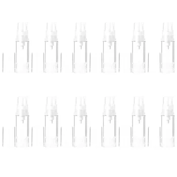

12PCS Press Vacuum Sub Bottle Portable Empty Travel Bottle Skin Care Cosmetic Storage Container for Home Use (5ML Transparent)