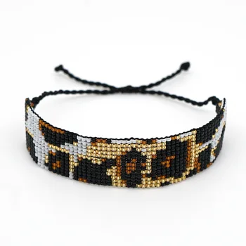

ZHONGVI Leopard print Bracelet MIYUKI Delica Bracelet Fashion Insta Jewelry Pulsera Crystal For Women Tassel Handcraft Colores
