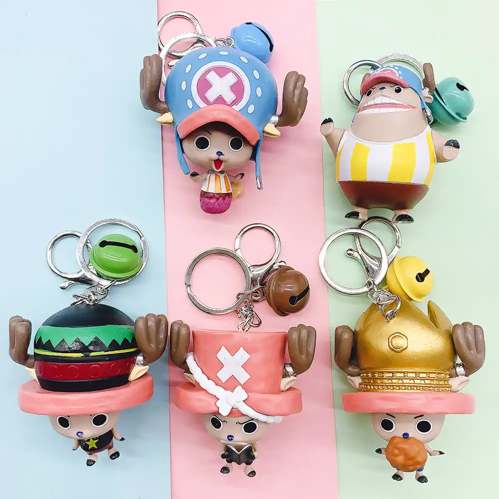 アニメワンピースキーチェーン漫画ワンピースチョッパーガレージキットの男性と女性のカップルの通学ペンダントキーホルダーセット5 キーホルダー Aliexpress