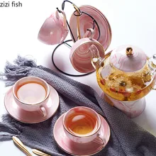 Цветочный чай, 6 чашек, 2 чашки, кофейная чашка, простой пузырьковый вареный фруктовый чай, чайный горшок, 4 чашки, набор кофейных чашек, чайная чашка