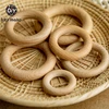Let‘s Make 10pcs Maple Wood Ring 70/55/50/40mm Smooth Surface Natural Wooden Rodent Baby Teething Rings DIY Making Baby Bracelet 3