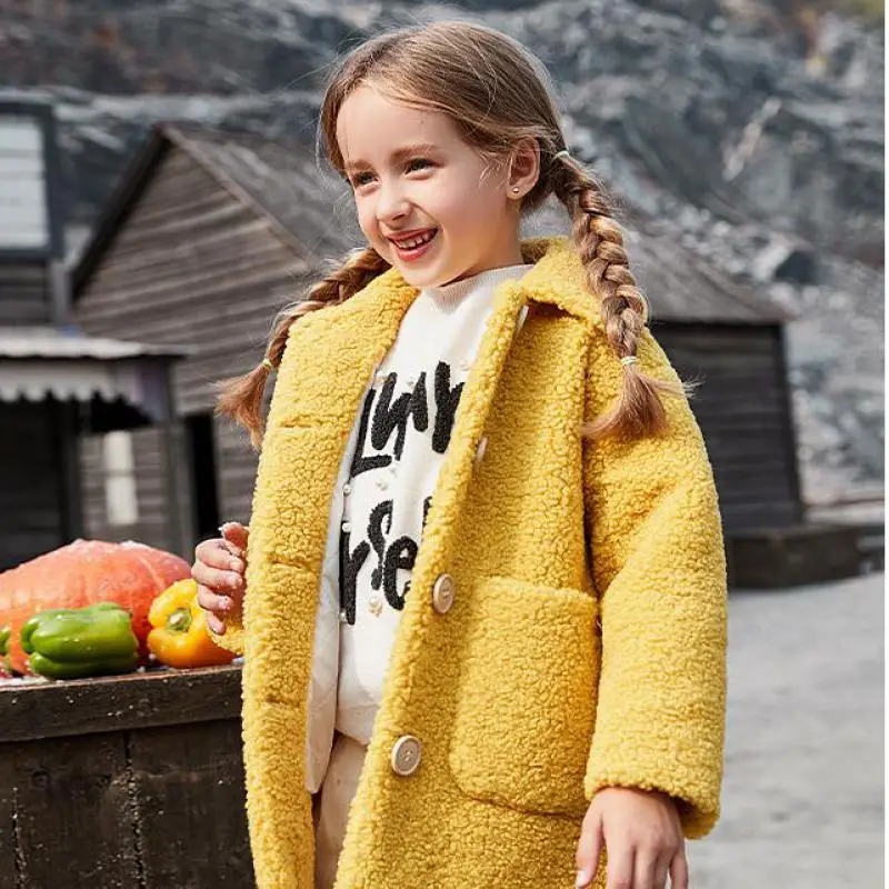 

Plush Coat Girl Winter Jackets Fluffy Teddy Coat Girls Warm Artificial Fleece Winter Clothes Kids Girls Leather Jacket Fall Coat