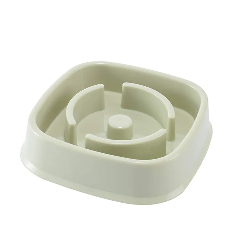 green dog feeder Мини-устройство для кормления собак квадратная миска для домашних животных кошек миска для кормления для маленькой собаки антиразбивающая миска для медленной еды кормушка для щенка тарелка для домашних животных - Цвет: green dog feeder