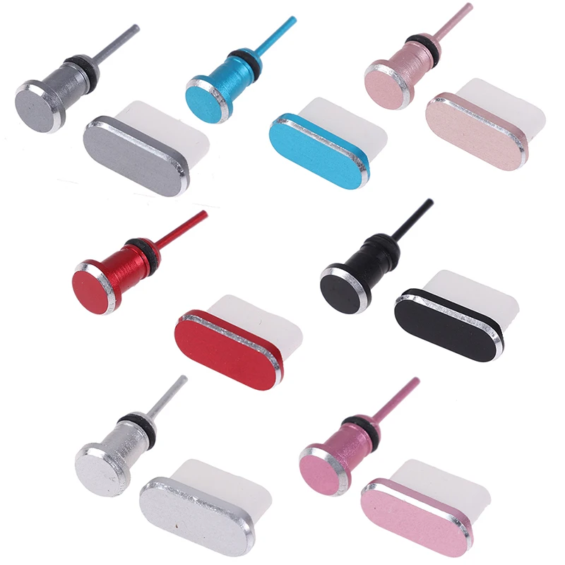 1pc Anti Dust Plugs Type-C Charging Holes 3.5mm Headphone Jacks Silicone Type C Port Protection Dust Plug For Smartphone afbeelding