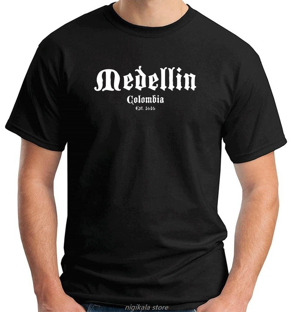 Новейшая Мужская забавная MAGLIA футболка MAGLIETTA ST0189 MEDELLIN COLOMBIA футболка|Футболки| |