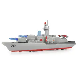 Изысканный ETI-1504 эскорт warship сплав модель, Моделирование звука и света сзади силы детский военный корабль, бесплатная доставка