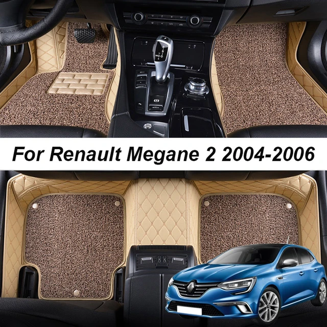 Doppel schicht Leder innen Teile Angepasst Auto Fußmatten Für Renault  Megane 2 2004 2005 2006 Teppiche Teppiche Pads Zubehör - AliExpress