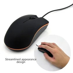 Souris filaire pour ordinateur portable, design antidérapant, couleurs luxueuses, texture mate, pour bureau et maison 