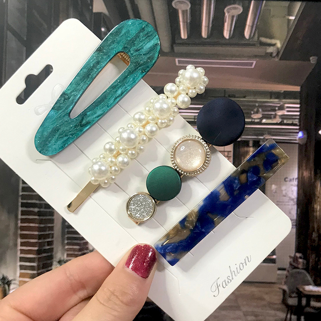 Pearl Hair Clips Pins Hairgrip For Women Girls Acrylic Hair Barrettes Party Fashion Jewelry Hair Accessories Headwear
