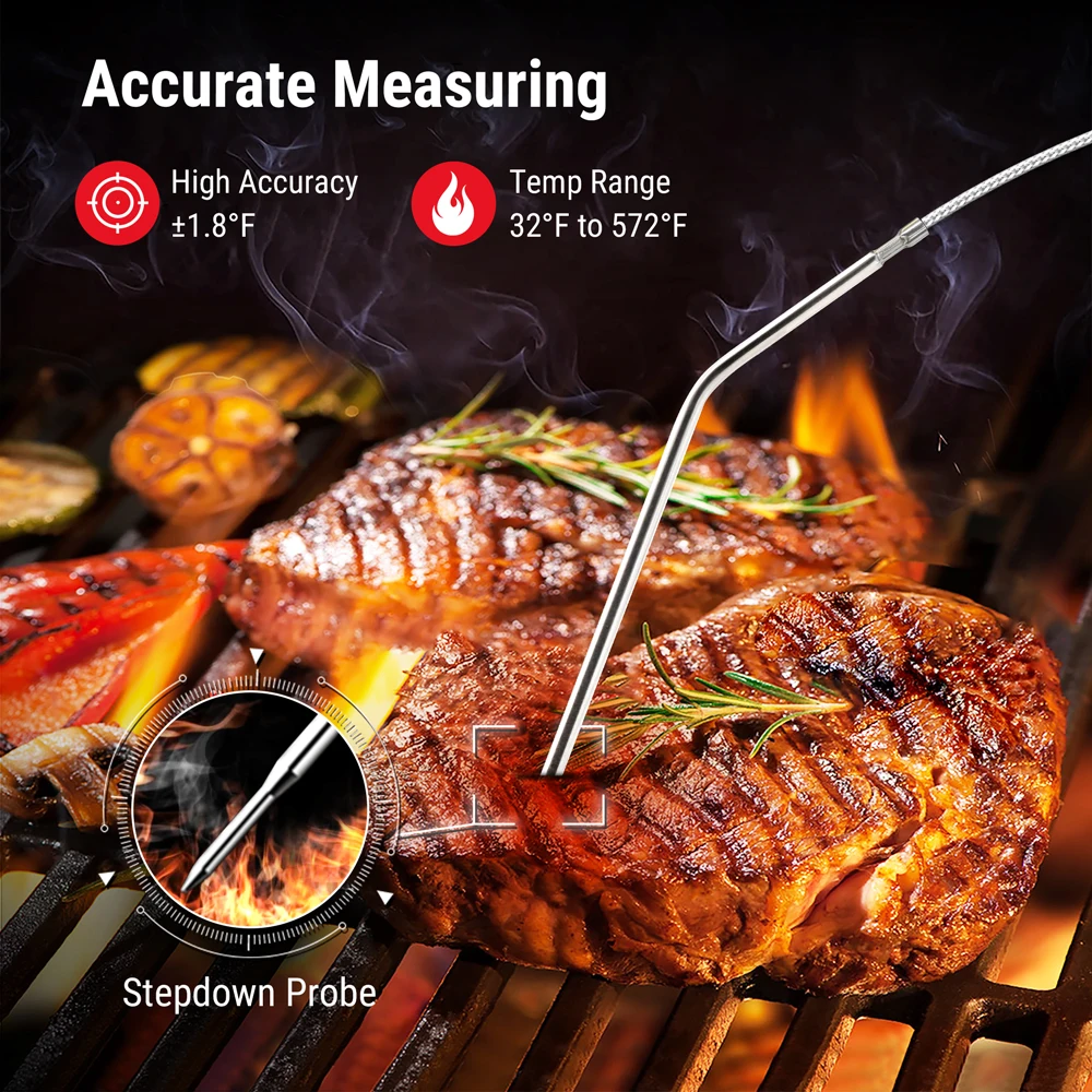 ThermoPro TP920 Digital Kitchen Cooking Wireless 150M Bluetooth Meat  Thermometer For Oven Grill BBQ Rechargeable & Backlight - AliExpress