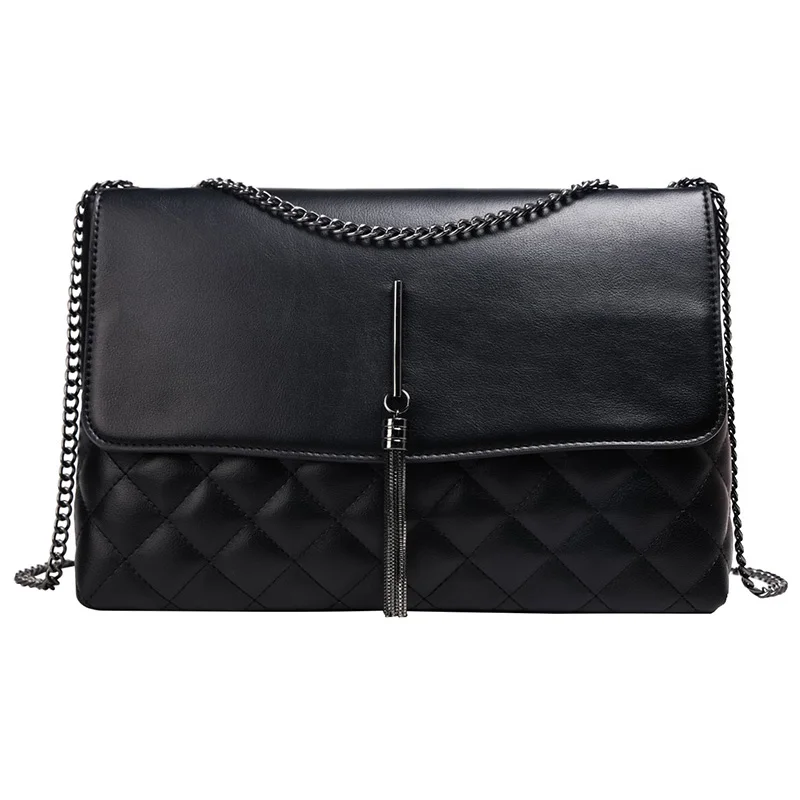 

iVog New Arrival Everyday Ladies Small Crossbody Messenger Handbag gg Black PU Chain Hand Bags for Women 2019