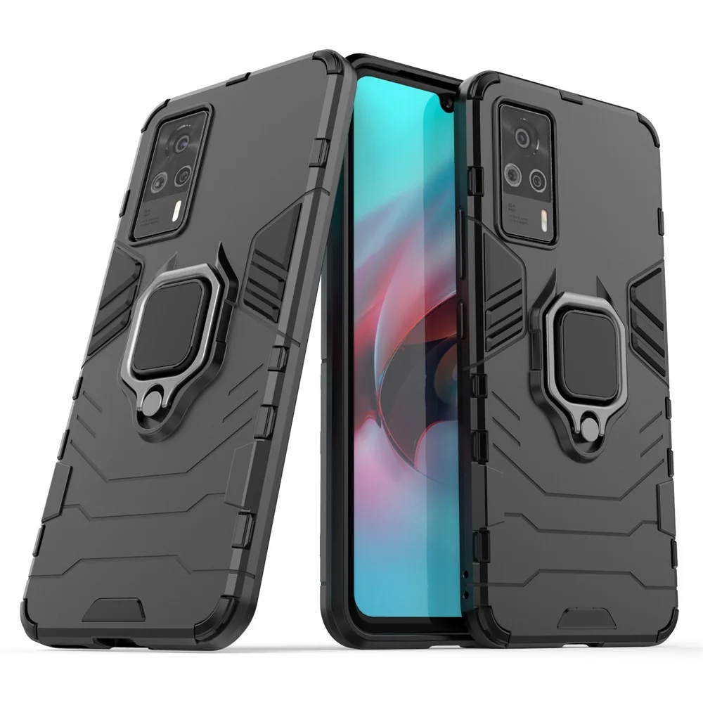 Für vivo S9e S9 S7 S7t S5 V20 Pro Hybrid Hard PC + Soft TPU Armor Anti-Drop-Hülle Rotierender Ringständerhalter_voghion.com
