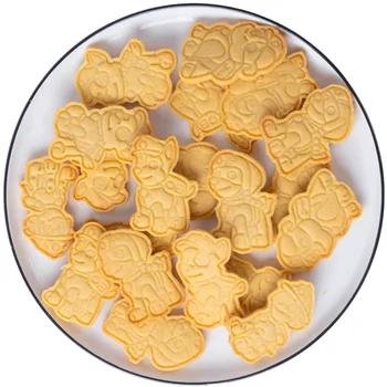 6 pcs Dog Design Birthday Toy DIY Figure Model Cookie Cutters 3D