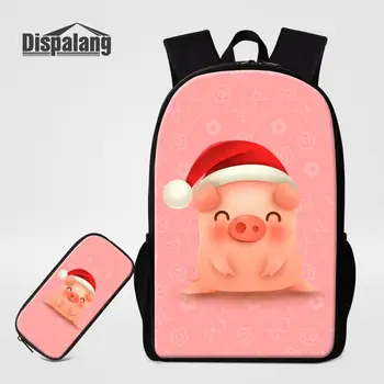

Cartoon Pig Pattern Back To School Student Backpacks Set Children School Bags For Teenage Girls Cute Piggy Schoolbag Pencil Bag