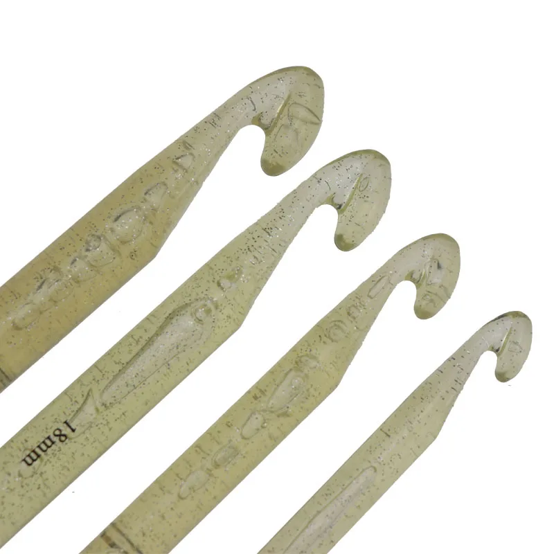 Plastic Crochet Acrylic Crochet Hook 12 mm 15 mm 18 20 mm25mm 5 pieces / set crochet kit crochet hooks crochet needles